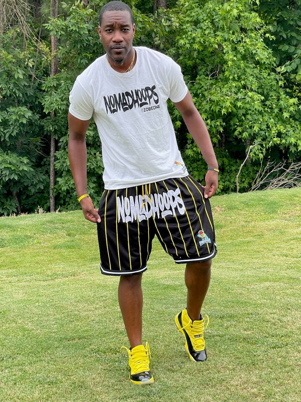 Nomadhoops Golden Road Pinstripe Shorts