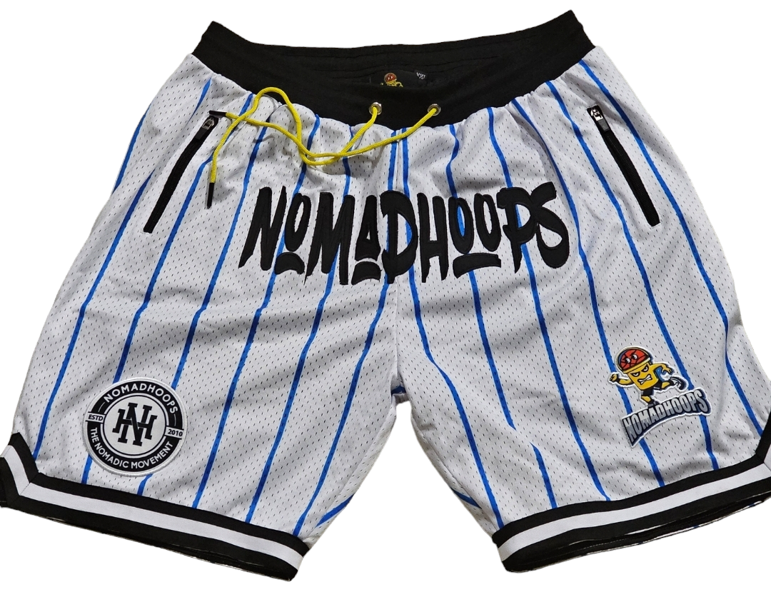 Nomadhoops Azure Pinstripe Shorts