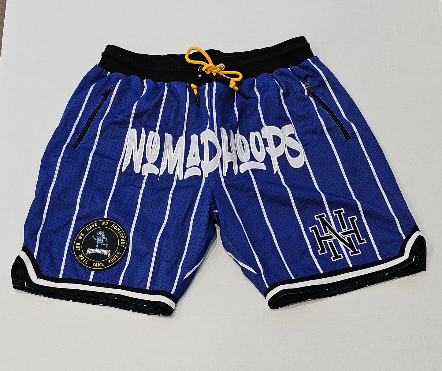 Nomadhoops “Homecourt Killers” Pinstripe Deep Royal Shorts