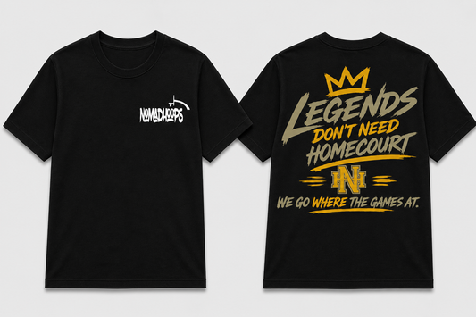 Nomadhoops™ Legends Don't Need a Homecourt Tee – Gold Rush