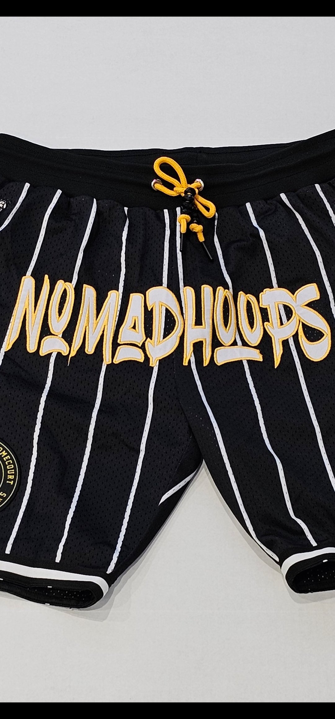 Nomadhoops “Homecourt Killers” Pinstripe Black Shorts
