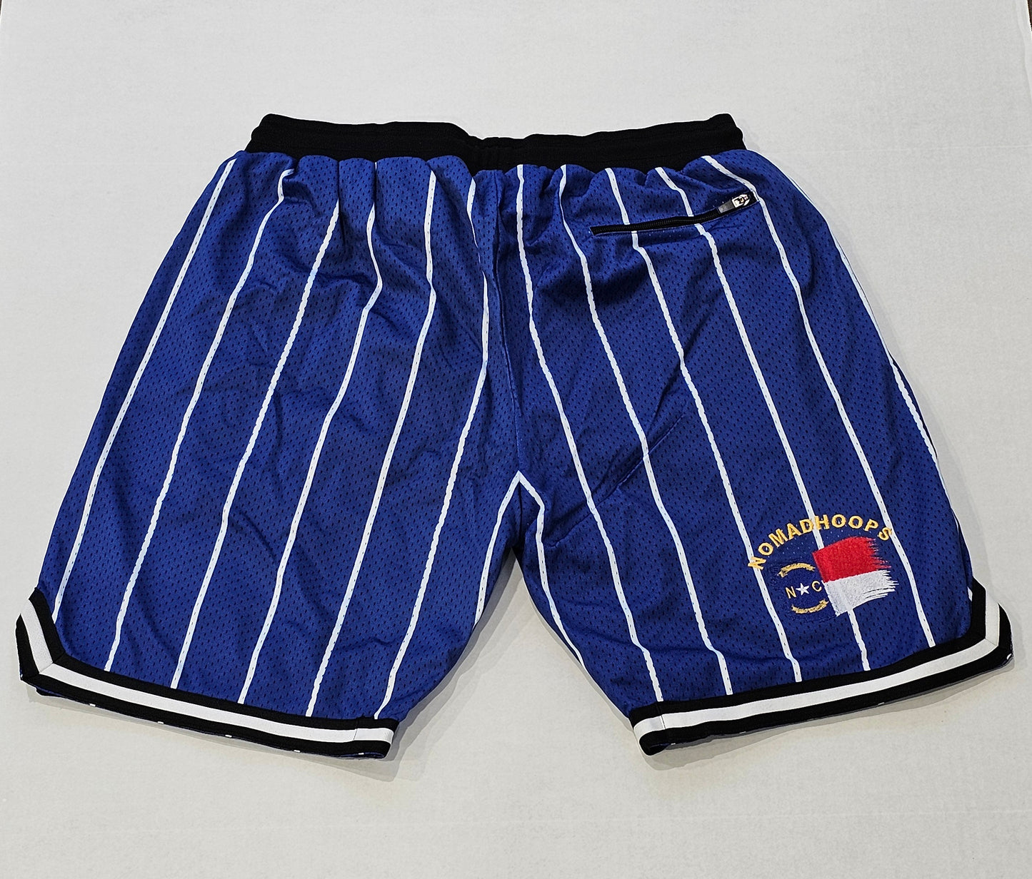 Nomadhoops “Homecourt Killers” Pinstripe Deep Royal Shorts