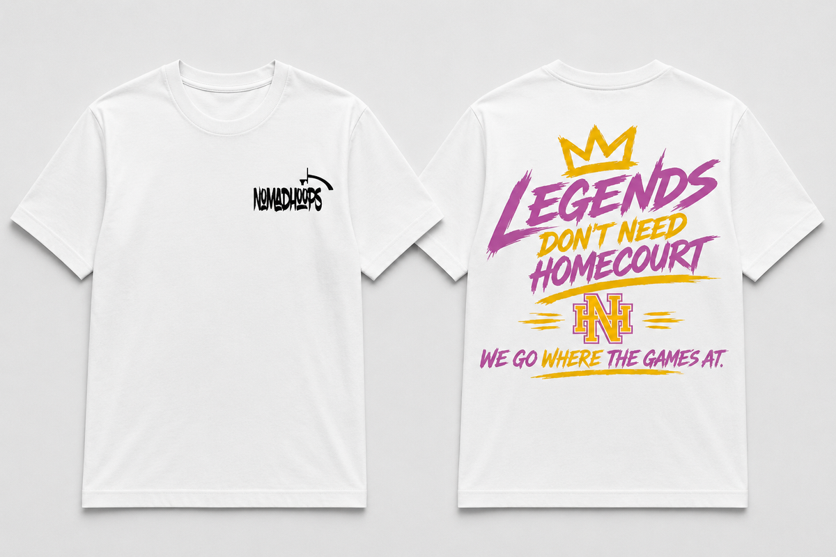 Nomadhoops™ Legends Don't Need a Homecourt Tee – Court Royal