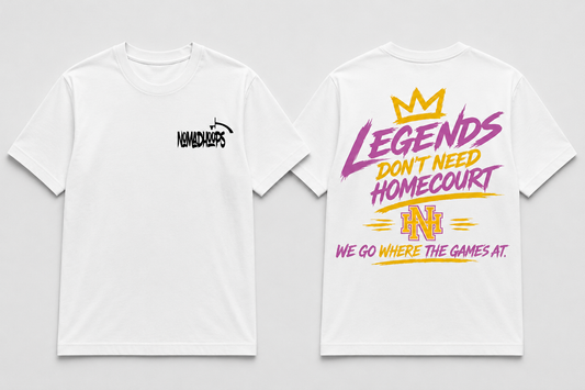 Nomadhoops™ Legends Don't Need a Homecourt Tee – Court Royal