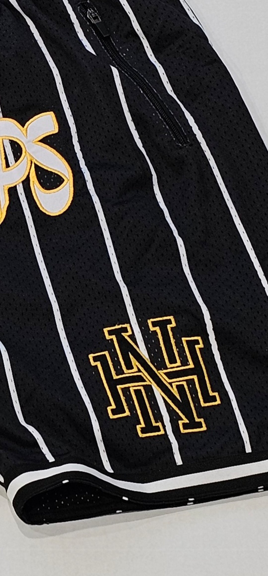 Nomadhoops “Homecourt Killers” Pinstripe Black Shorts